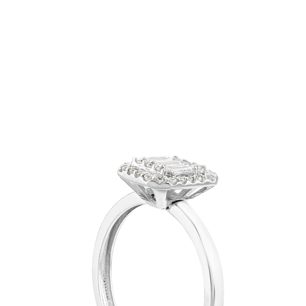 Altın Baget Taşlı Yüzük