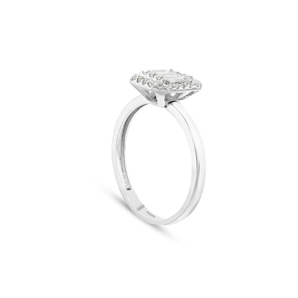 Altın Baget Taşlı Yüzük