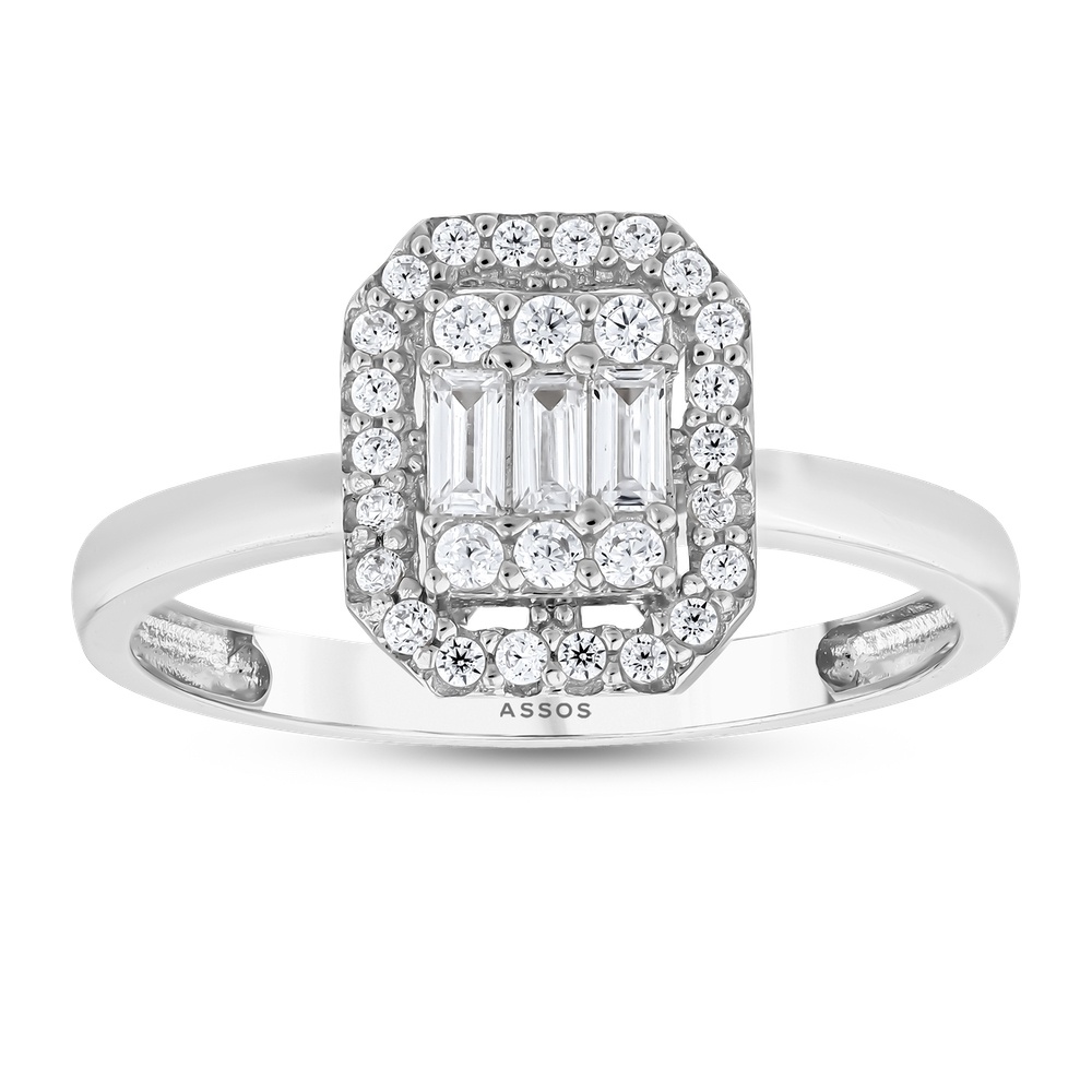 Altın Baget Taşlı Yüzük