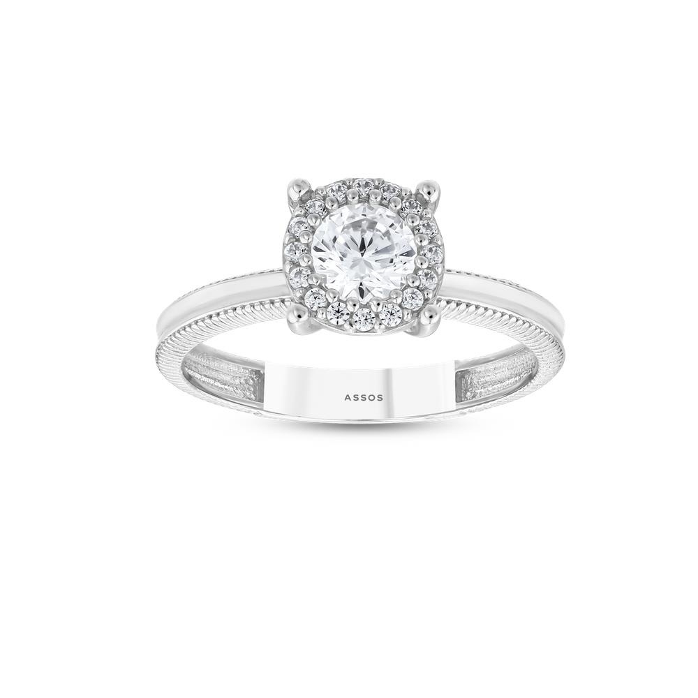 Altın Tektaş Yuvarlak Yüzük