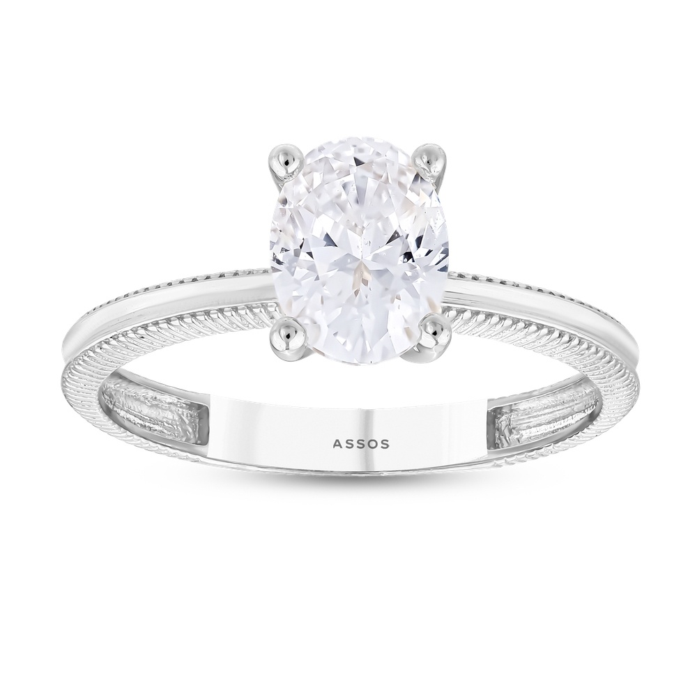 Altın Oval Tektaş Yüzük