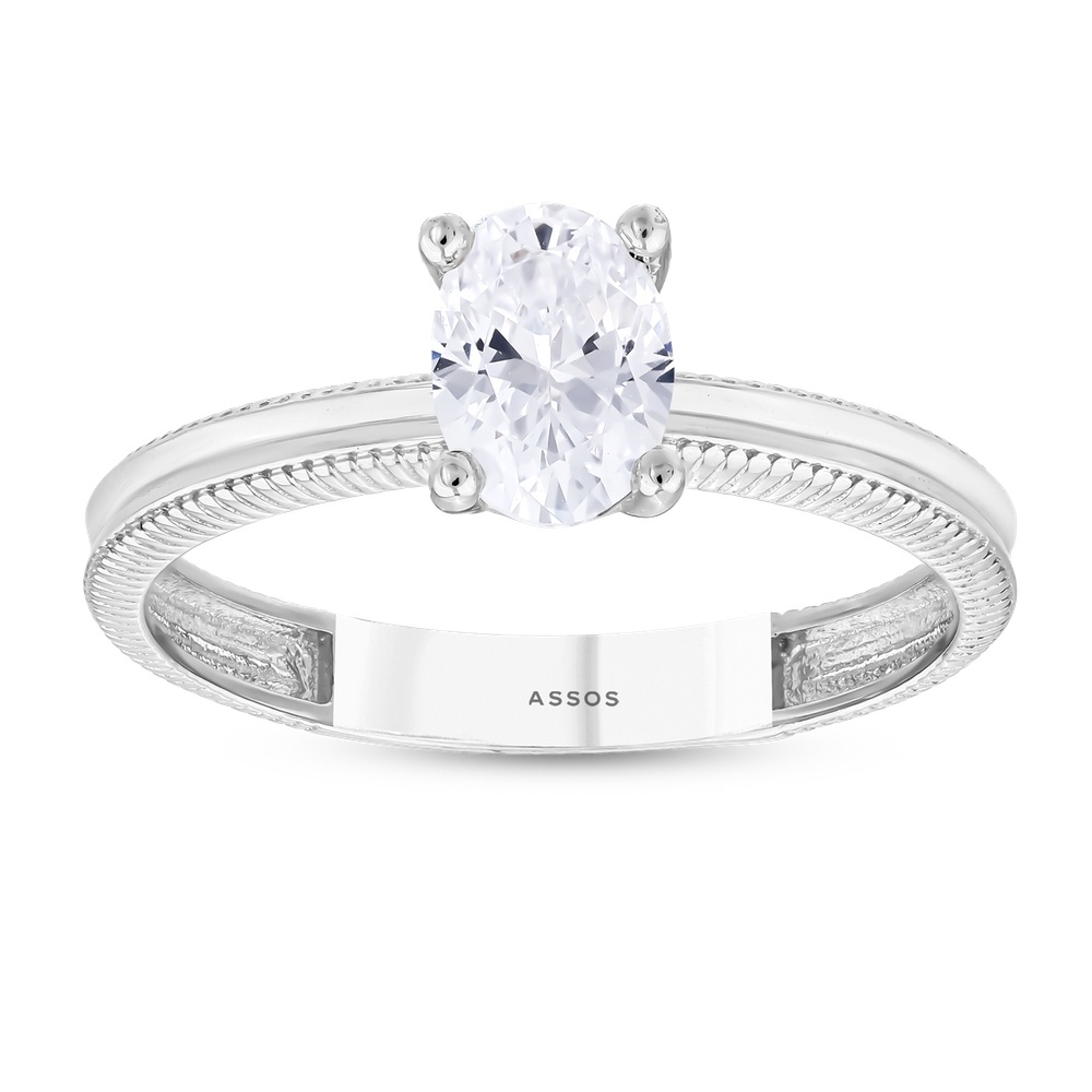 Altın Oval Tektaş Yüzük