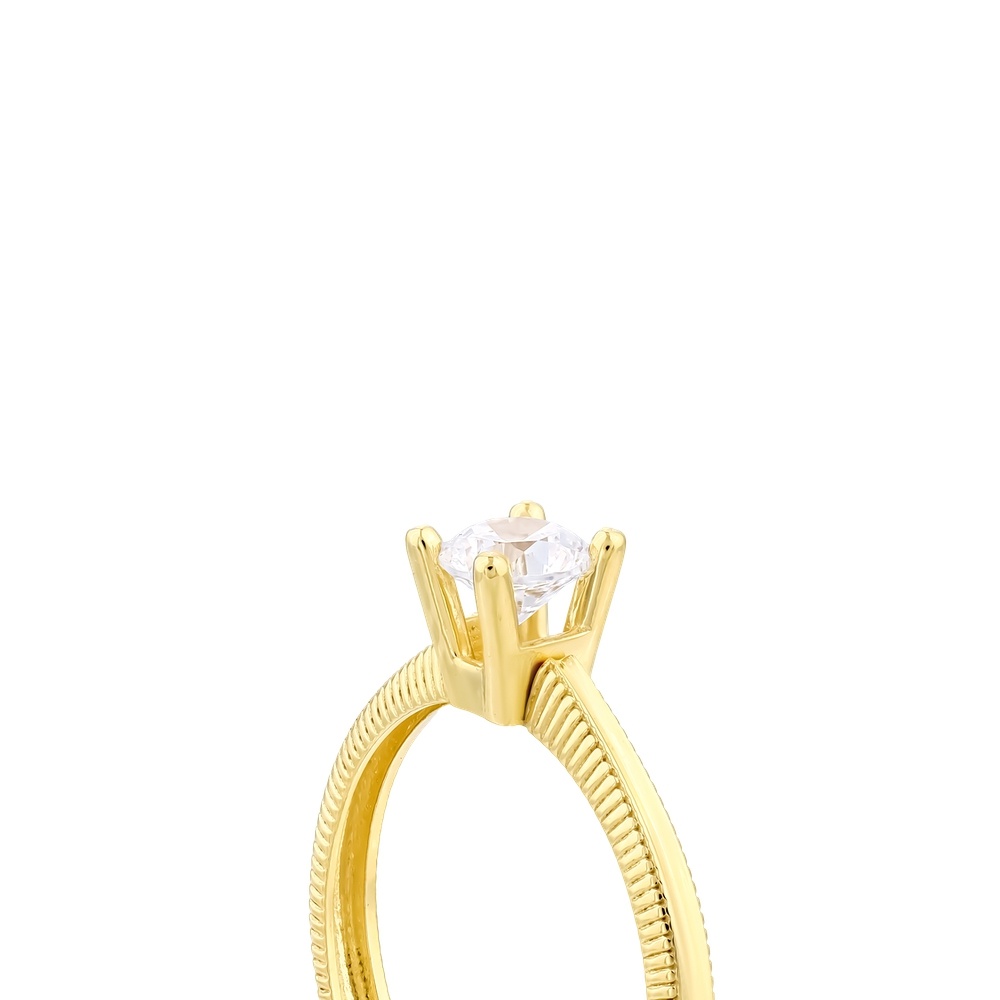 Altın Tektaş Yüzük