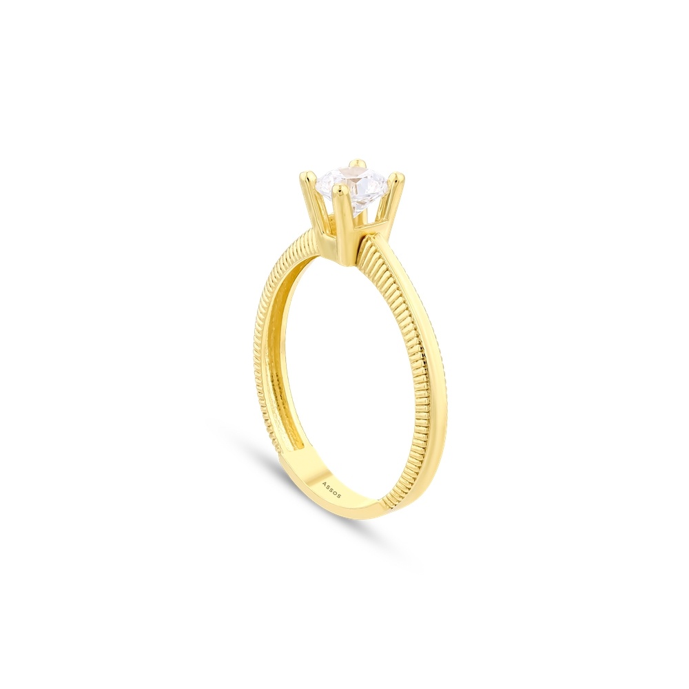 Altın Tektaş Yüzük