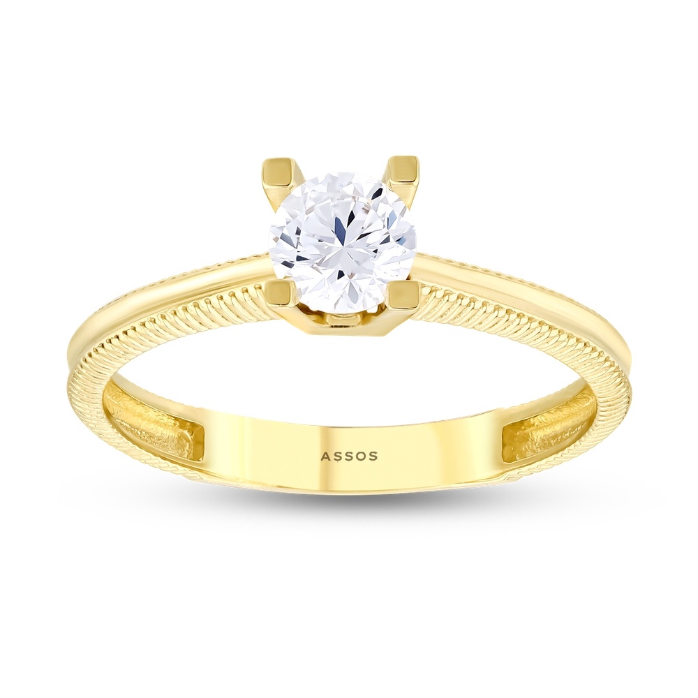 Altın Tektaş Yüzük