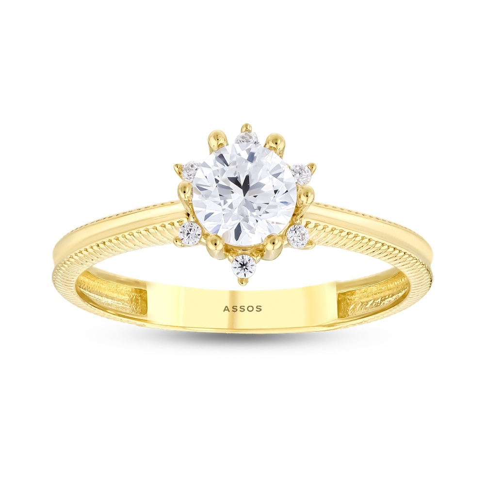 Altın Tektaş Yüzük