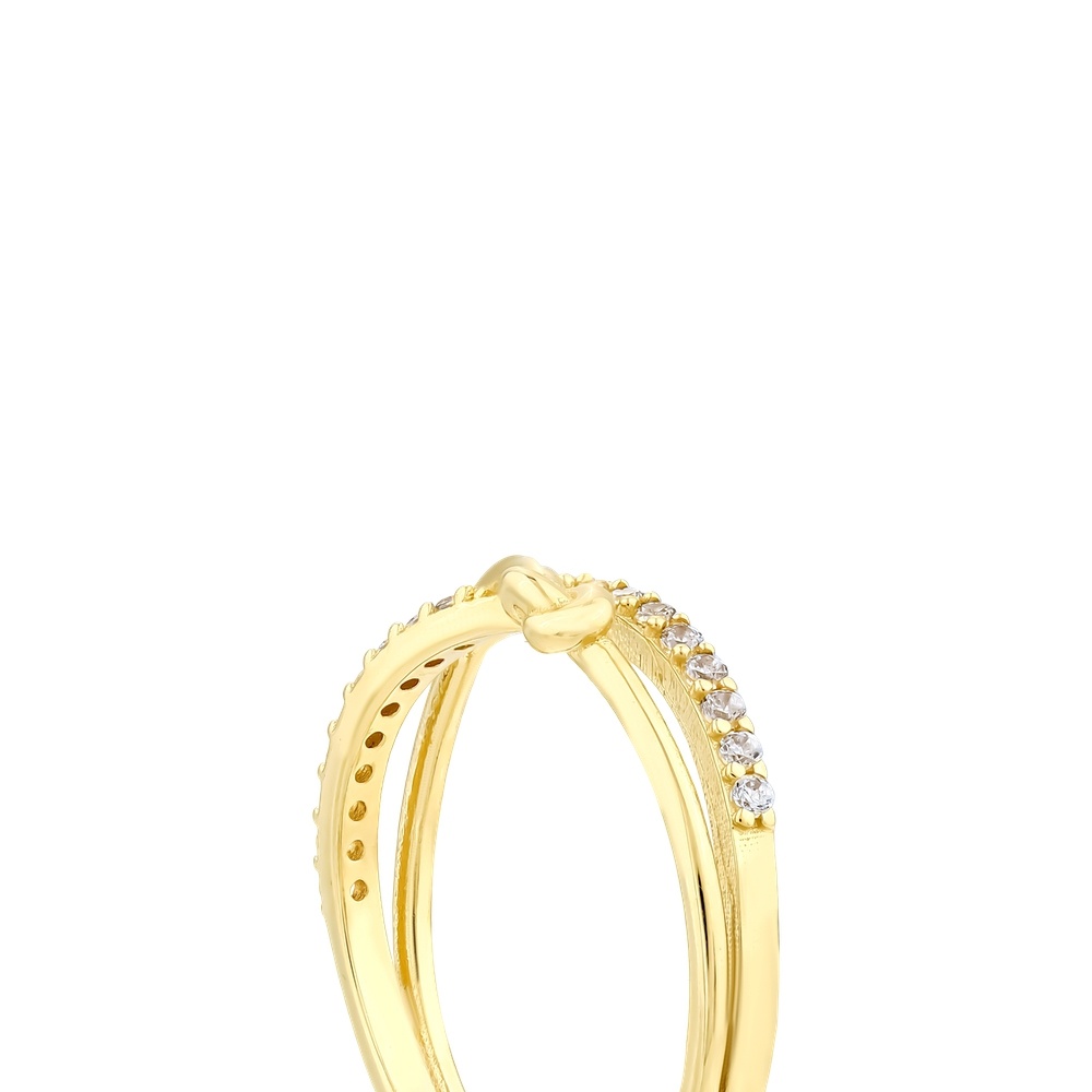 Altın Taşlı Düğüm Yüzük