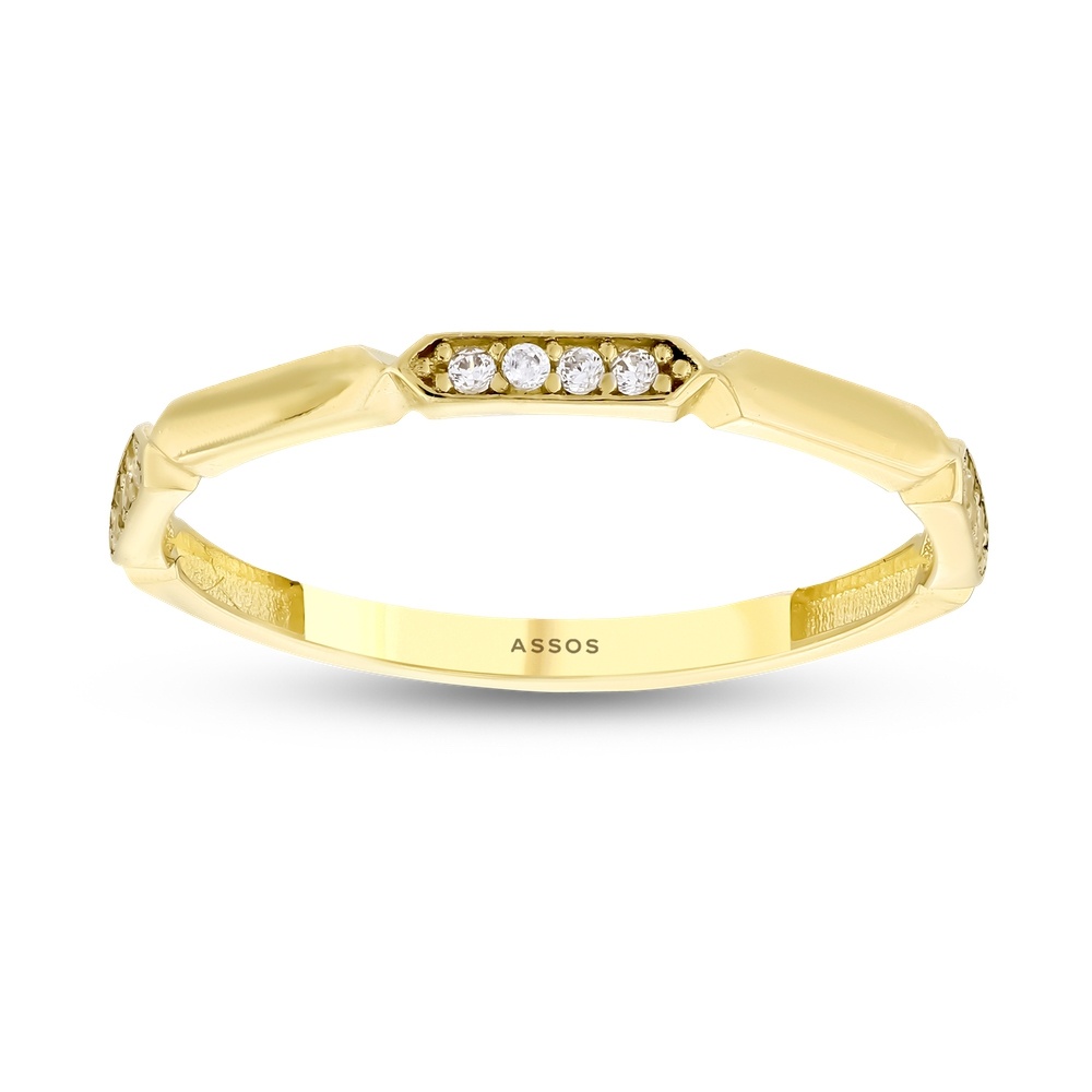 Altın Tasarım Taşlı Yüzük