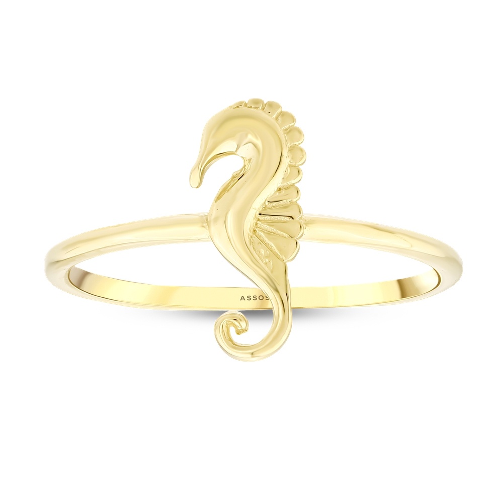 Altın Deniz Atı Yüzük