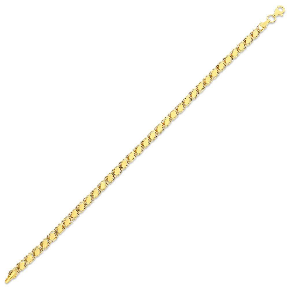 Altın Pullu Zincir Bileklik