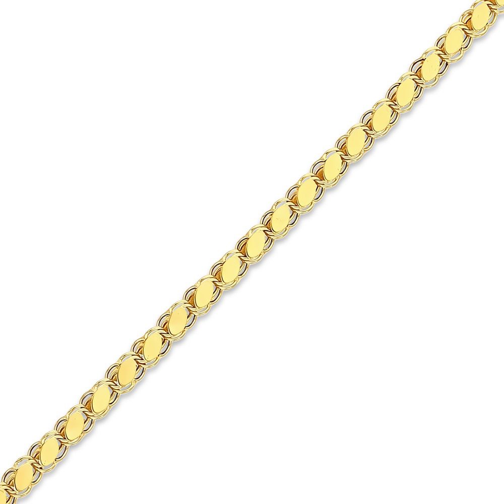 Altın Pullu Zincir Bileklik