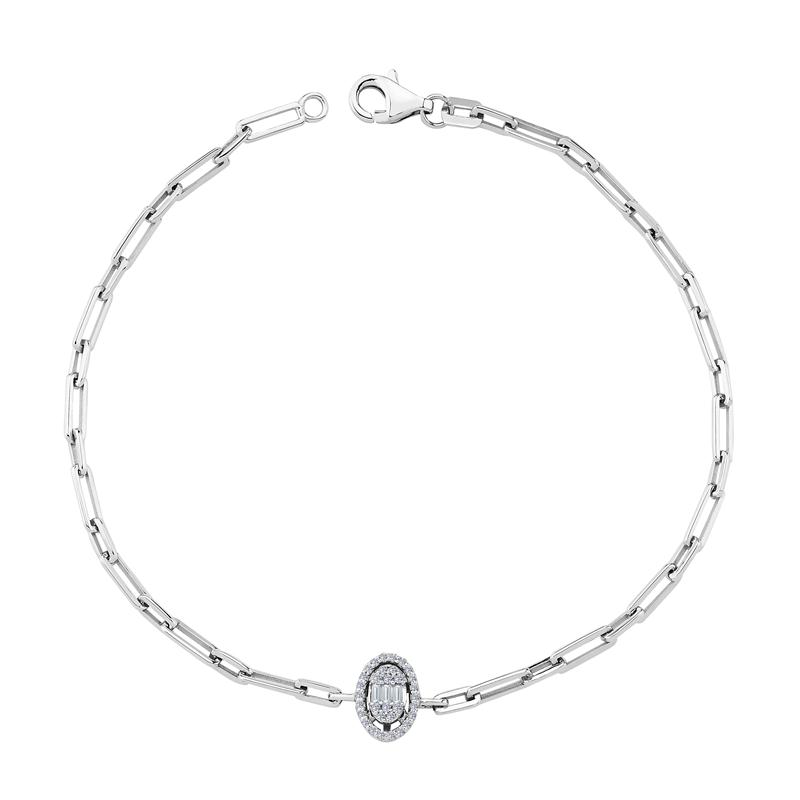 Pırlanta Baget Taşlı Bileklik