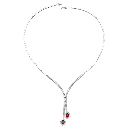 Pırlanta Renkli Taşlı Kolye