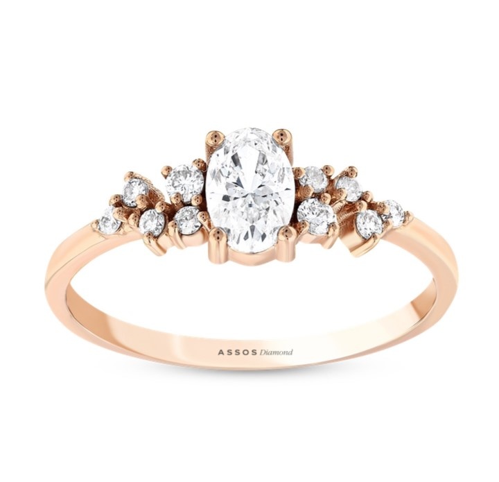 Pırlanta Oval Tektaş Yüzük