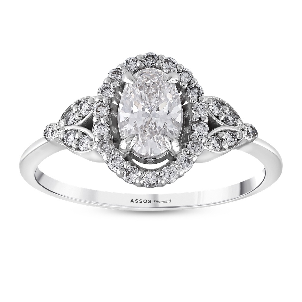 Pırlanta Oval Taşlı Yüzük