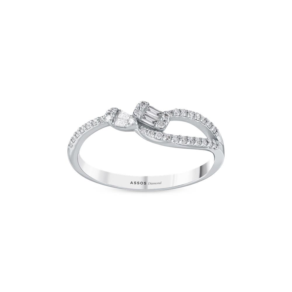 Pırlanta Baget Taşlı Fantezi Yüzük