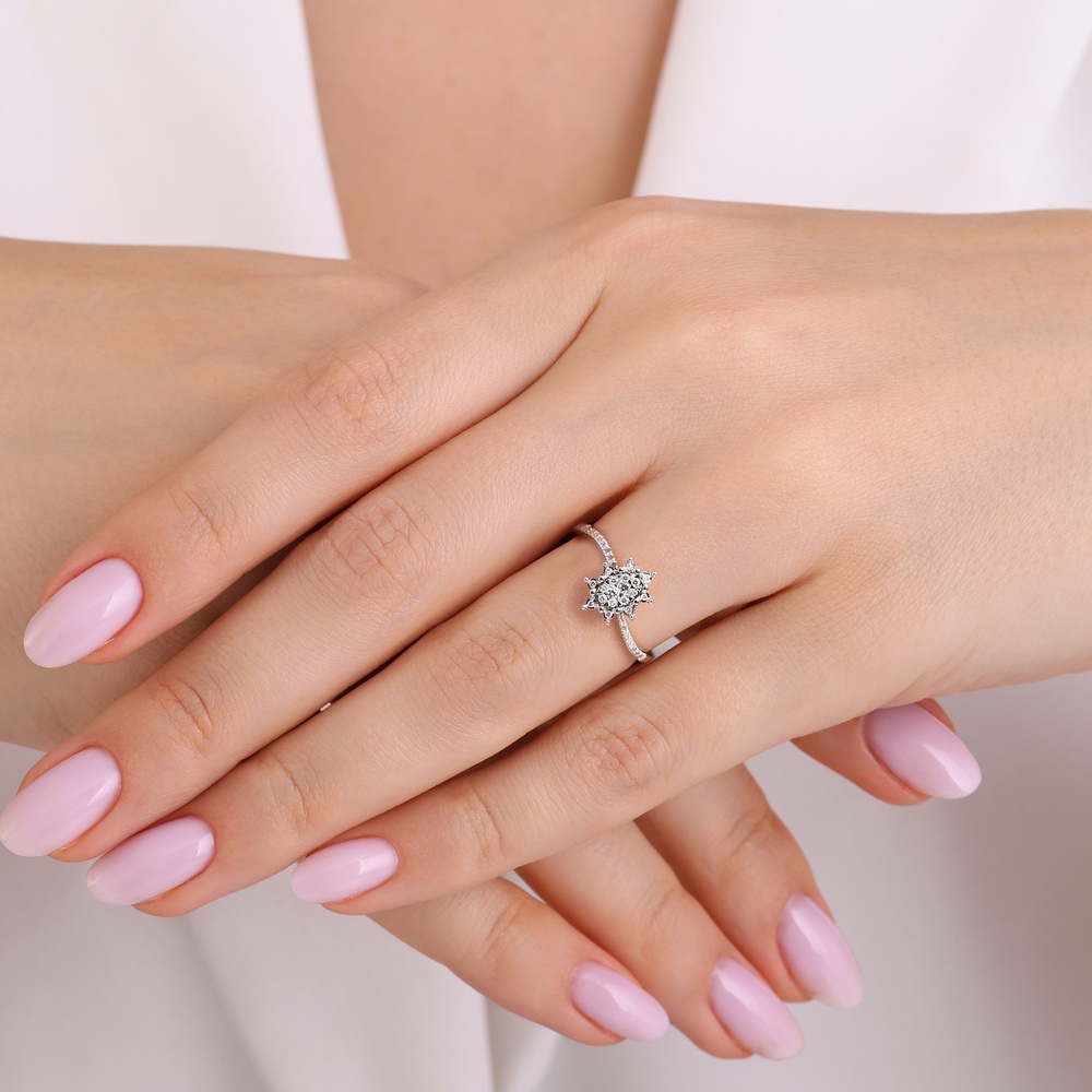 Pırlanta Lotus Yüzük