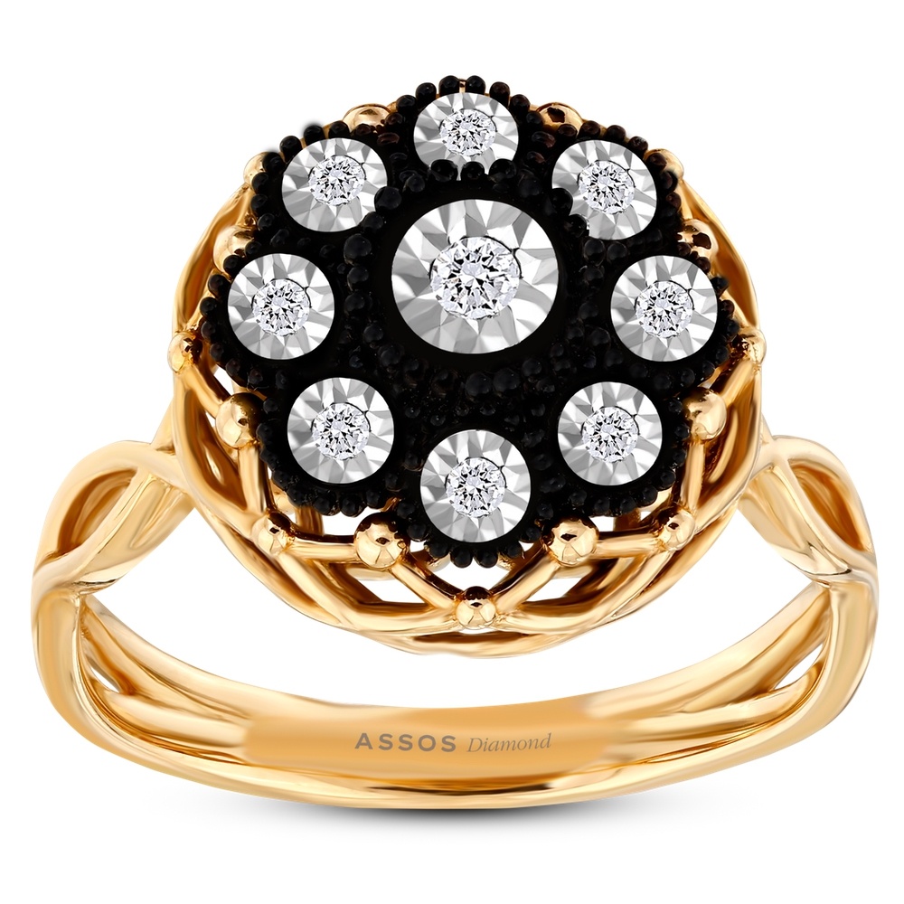 Elmas Çiçek Yüzük